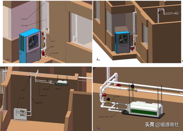 二聯供空氣能安裝圖（空氣能兩聯供系統）